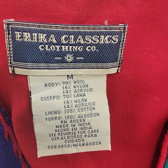 Erika Classics Vintage Ugly Christmas Embroidered Vest Size M - Picture 3 of 8